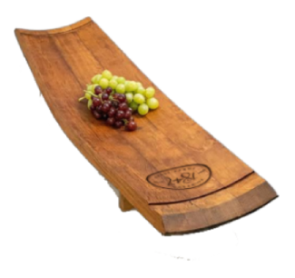 1847 Winery Handcrafted Curved Oak Barrel Cheese Board